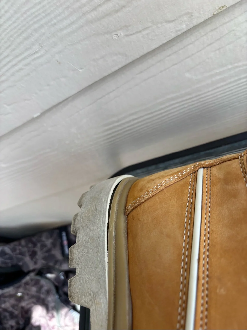 Timberland Wheat Nubuck Low Ankle Work Boots with White Collar